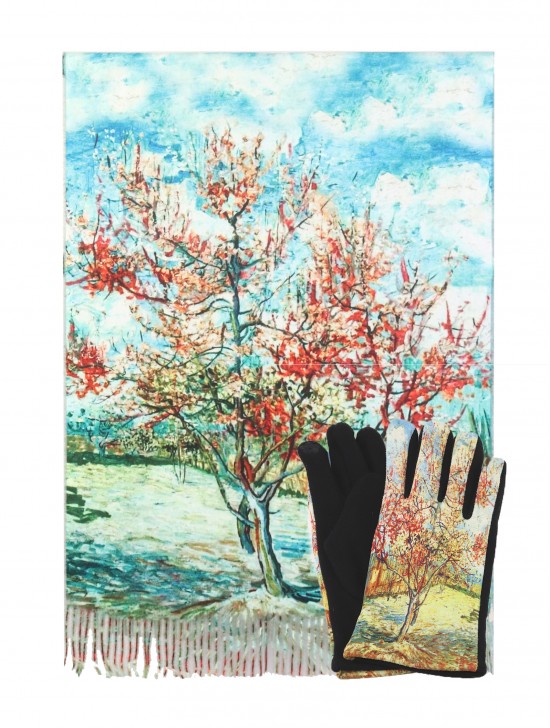 Oil Painting Design Glove + Scarf (SF1620 + GL1620)